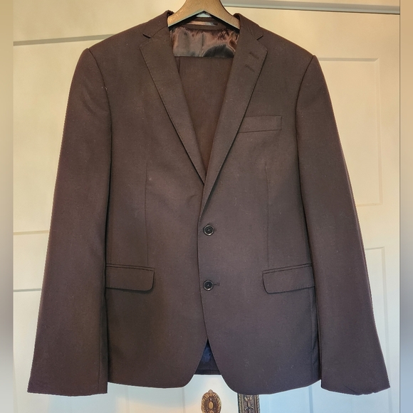 Le 31 Simmons Black Wool Mens Suit Jacket Blazer sz 42 Pants sz 34 Work Formal - Picture 2 of 15